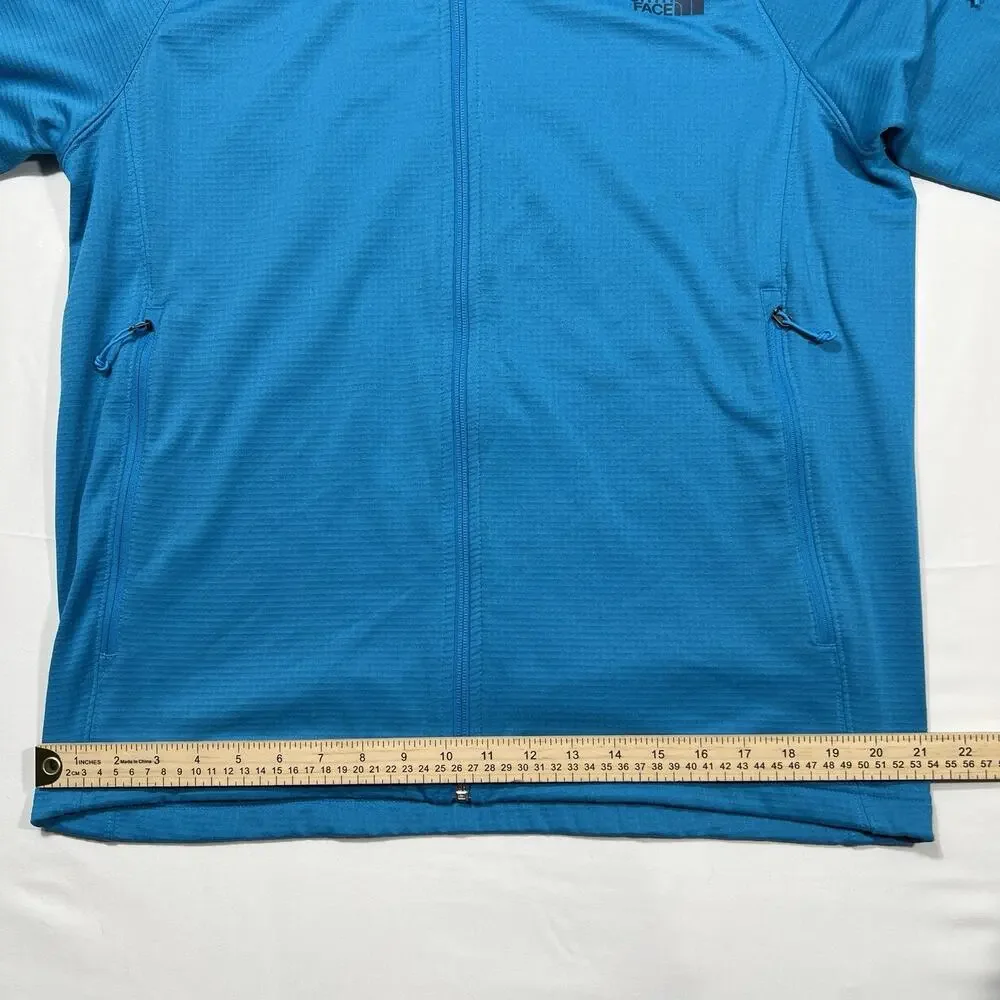 Mens The North Face Borod Fleece Full Zip Jacket Coat Blue L